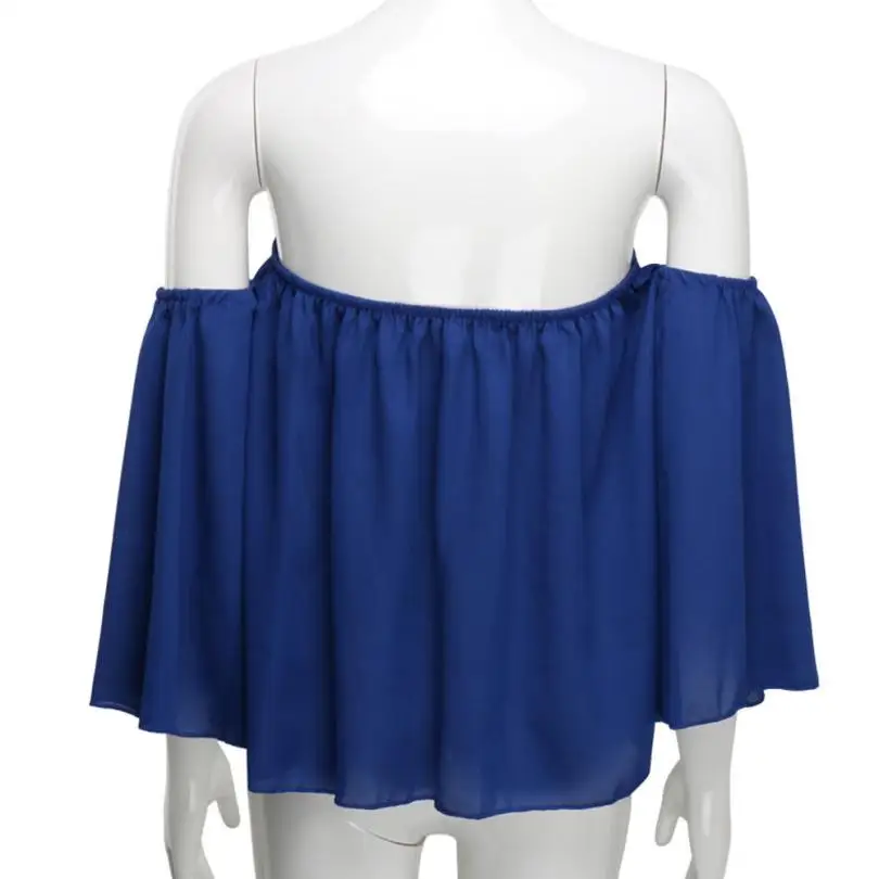 Blouse Frills Off Shoulder Top Pullover Women Solid Color Chiffon Blouse Plus Size Women Clothing Chemisier Femme #1229
Blouse Frills Off Shoulder Top Pullover Women Solid Color Chiffon Blouse Plus Size Women Clothing Chemisier Femme #1229