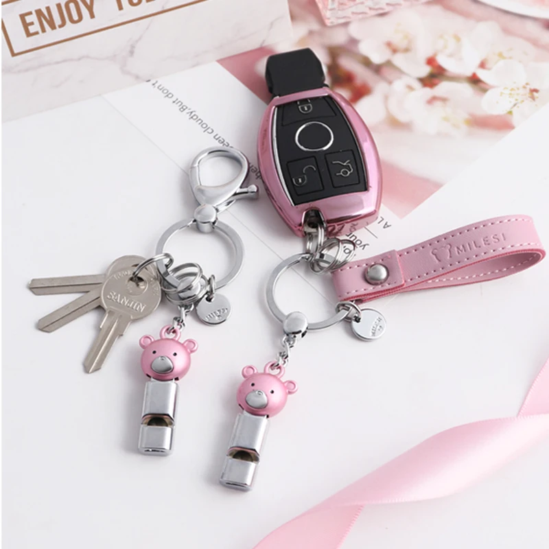 Milesi Car Keychain PU Leather Key Holder Women Whistle Shape Keyring Charm Key Chain Bear Presents For Girl Friend K0258
Milesi Car Keychain PU Leather Key Holder Women Whistle Shape Keyring Charm Key Chain Bear Presents For Girl Friend K0258