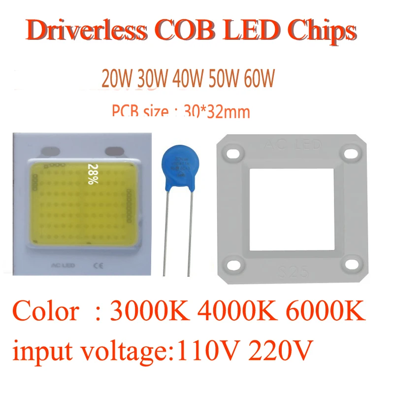 High Brightness driverless PCB 20W 30W 50W Round COB LED beads LED Chip Light Lamp White&Warm White for flood light
High Brightness driverless PCB 20W 30W 50W Round COB LED beads LED Chip Light Lamp White&Warm White for flood light