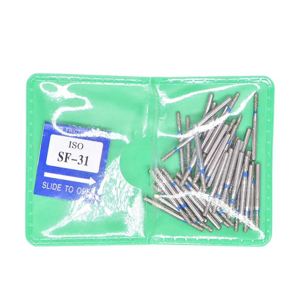 50 pcs 1.6mm Dental High Speed Burs High Speed Handpiece Turbine Diamond Burs Diamond Polishing Tooth Preparation FO21
50 pcs 1.6mm Dental High Speed Burs High Speed Handpiece Turbine Diamond Burs Diamond Polishing Tooth Preparation FO21