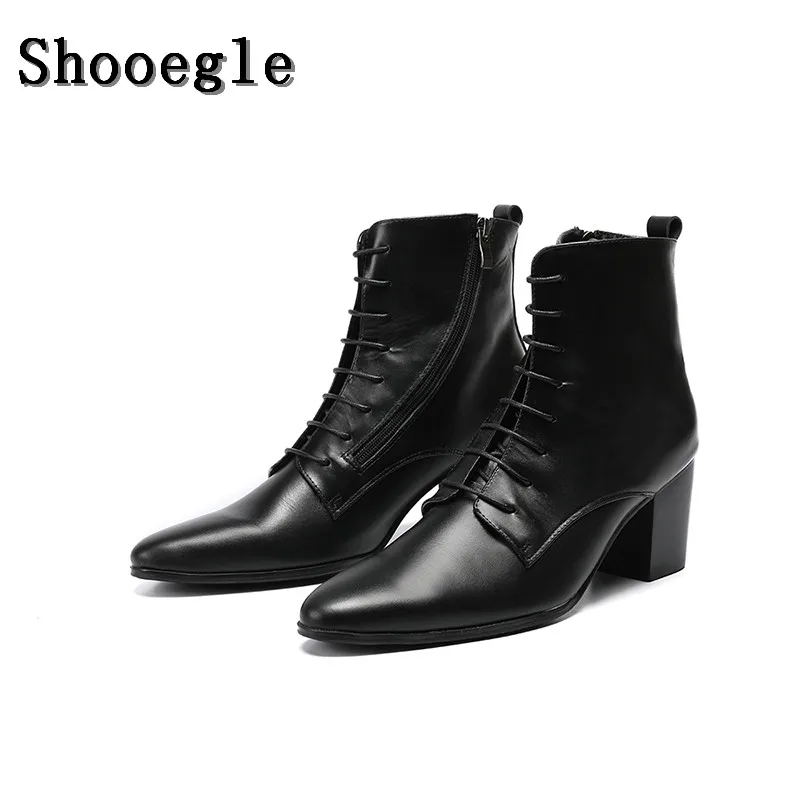 SHOOEGLE роскошные черные кожаные мужские ботильоны со шнуровкой дизайнерские ботинки мужские ботинки с острым носком
SHOOEGLE роскошные черные кожаные мужские ботильоны со шнуровкой дизайнерские ботинки мужские ботинки с острым носком