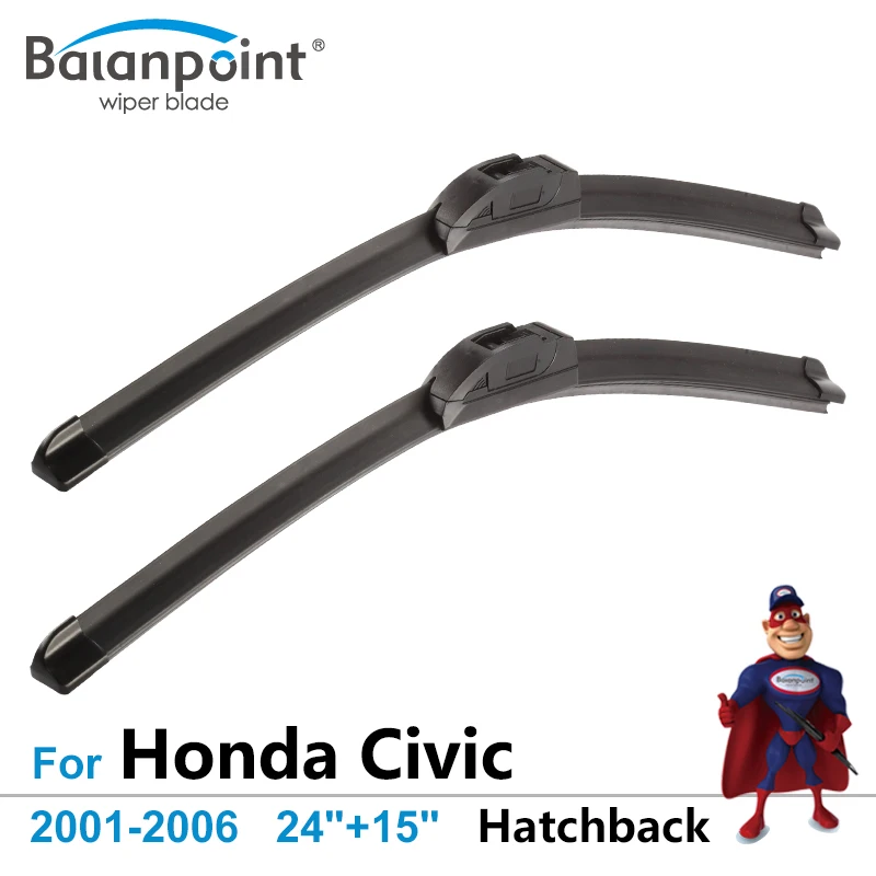 Щетка стеклоочистителя для хэтчбека Honda Civic 2001 2006 24 дюйма + 15 дюймов набор из 2