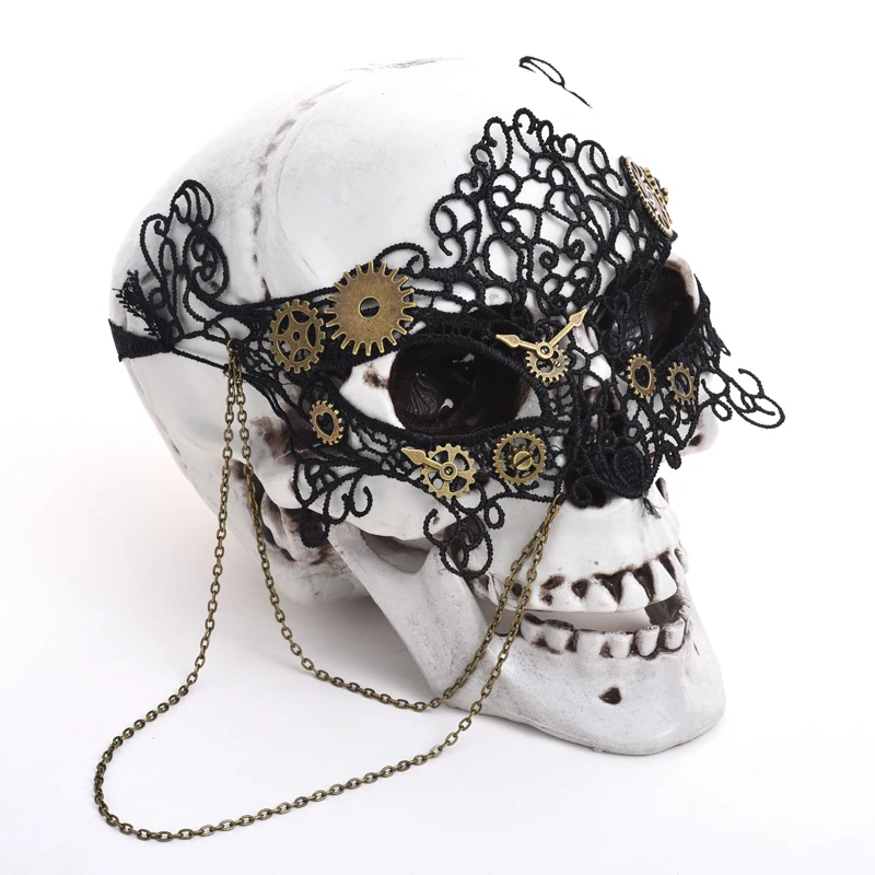 Vintage Punk Gear Clock Wheel Mask Handmade Gothic Victorian Lace Gear Mask Lolita Retro Accessories Cosplay Costumes Steampunk
Vintage Punk Gear Clock Wheel Mask Handmade Gothic Victorian Lace Gear Mask Lolita Retro Accessories Cosplay Costumes Steampunk