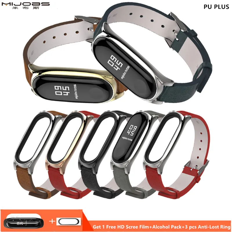 Ремешок Mijobs Miband3 PU Plus для Xiaomi Mi Band 3 ремешок браслета браслет смарт часов