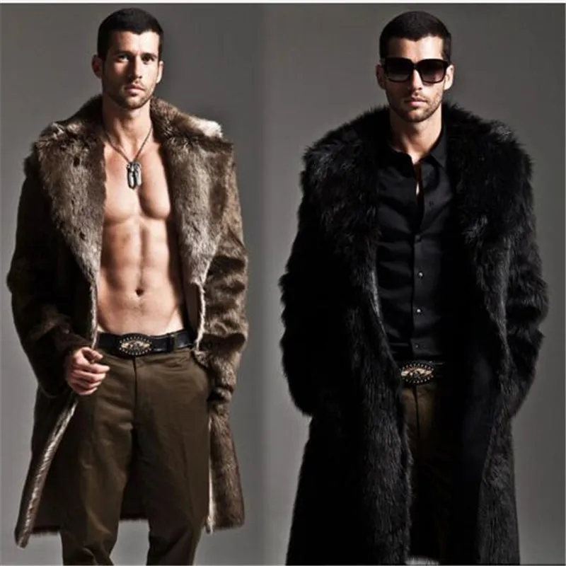 Фото Модное толстое мужское меховое пальто 2019 зимняя верхняя одежда - купить