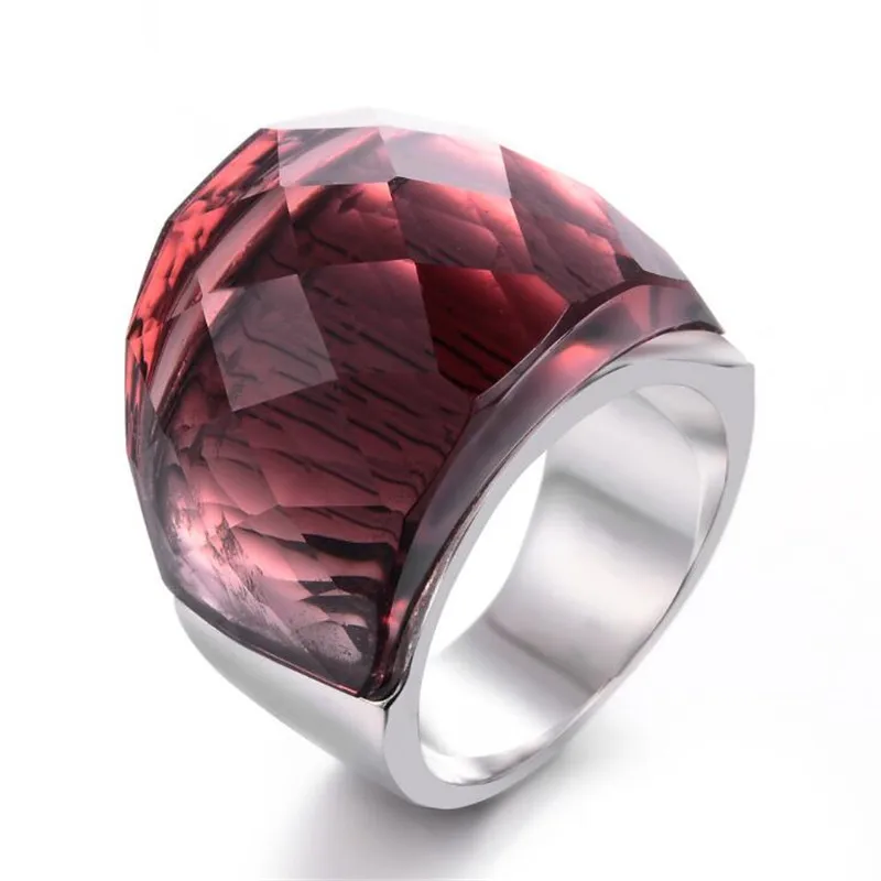 Fashion Personality Elegant Big Rings For Women Pink Glass Stone Stainless Steel Wedding Ring Jewelry
Fashion Personality Elegant Big Rings For Women Pink Glass Stone Stainless Steel Wedding Ring Jewelry