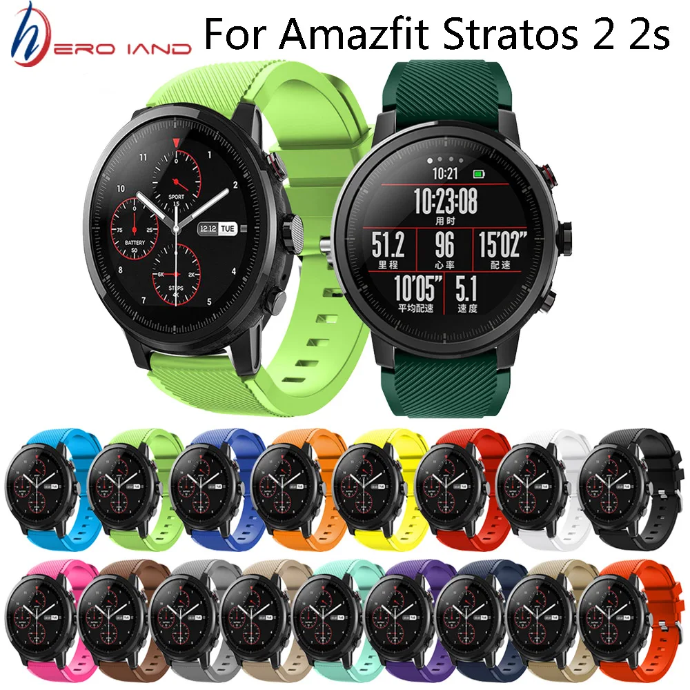 Ремешок для смарт-часов Amazfit Stratos 2 2s силиконовый ремешок браслета xiaomi huami amazfit