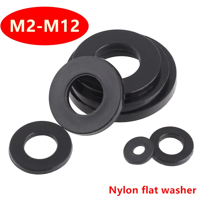 200pcs M2 M2.5 M3 M4 M5 M6 M8 M10 M12 Black Plastic Nylon Washer Plain Flat Spacer Washer Gasket
200pcs M2 M2.5 M3 M4 M5 M6 M8 M10 M12 Black Plastic Nylon Washer Plain Flat Spacer Washer Gasket