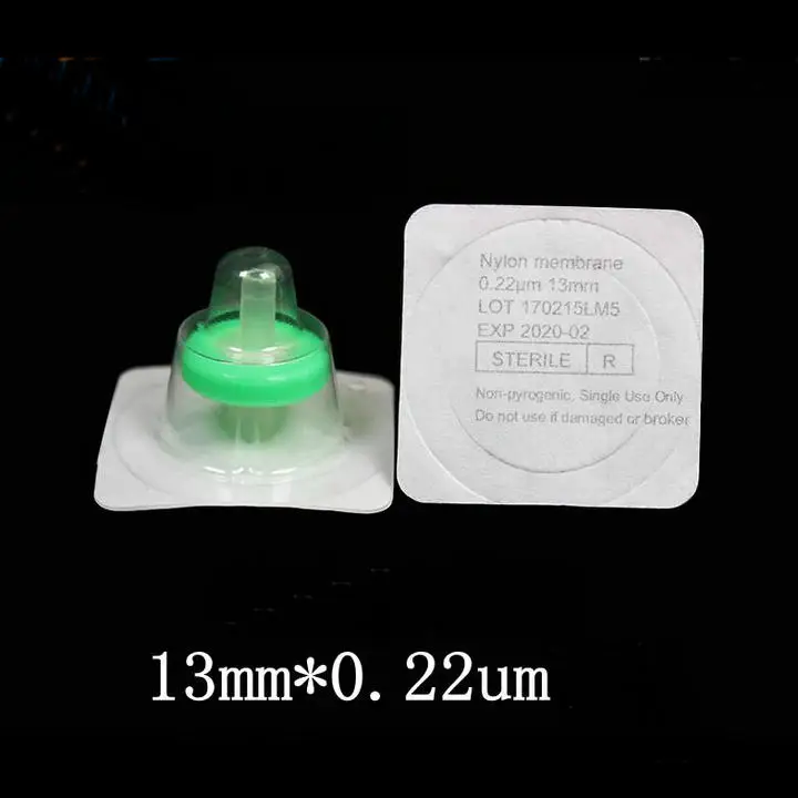 

Одноразовый стерильный органический шприцевой фильтр 20 шт./лот, нейлоновая Мембрана диаметром 13 мм, размер пор 0,22 мкм