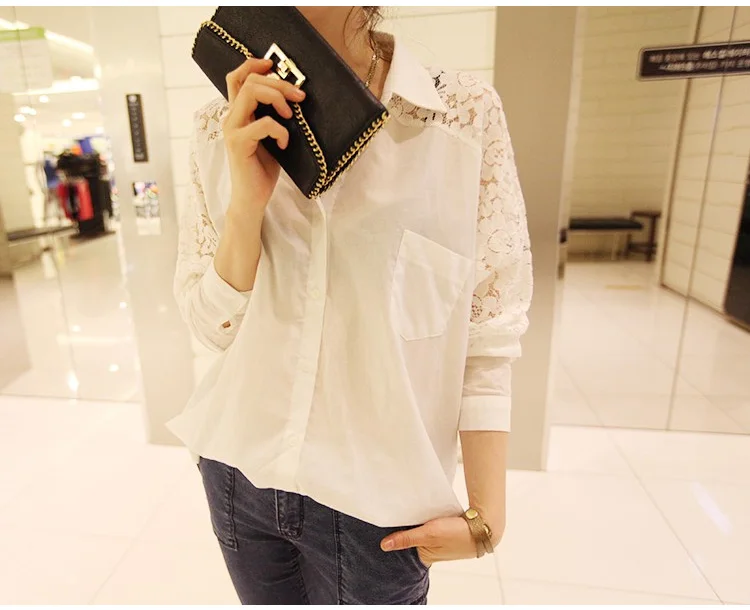 Hollow out floral lace blouse Spring long sleeve white blouse shirt Women elegant tops cool blouse blusas
Hollow out floral lace blouse Spring long sleeve white blouse shirt Women elegant tops cool blouse blusas