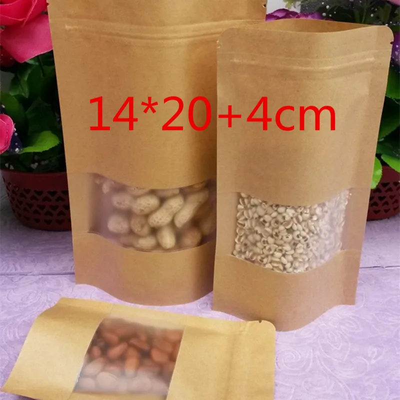 100 Pieces 14*20+4cm Resealable Brown Kraft Paper Bags for Tea Gift Bags Packaging Bag
100 Pieces 14*20+4cm Resealable Brown Kraft Paper Bags for Tea Gift Bags Packaging Bag