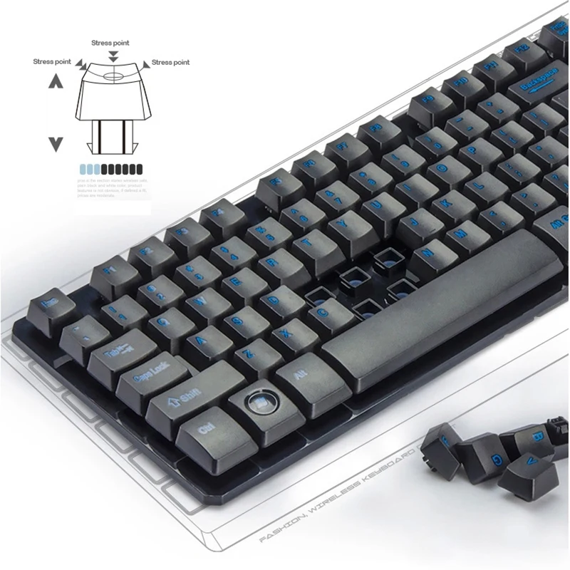 High Quality Fashion 2.4G 10M Wireless Keyboard and Mouse Combo Set Computer Accessories For Laptop PC Home Office LOL Game | Компьютеры и