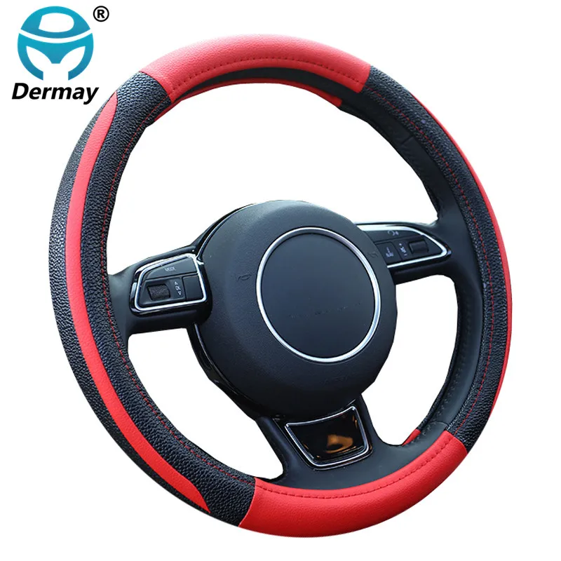 DERMAY Car Steering Wheel Cover 4 Colors 4 Seasons Fit For 37-38 CM(14.5"-15") Car-Styling Steering-wheel Steering Wheel Cover
DERMAY Car Steering Wheel Cover 4 Colors 4 Seasons Fit For 37-38 CM(14.5"-15") Car-Styling Steering-wheel Steering Wheel Cover