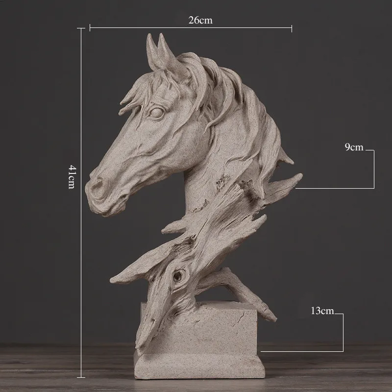 Nordic Horse Bust Sculpture Animal Shape Living Room Bookcase TV Stand Sandstone Crafts Creative Decoration L3329
Nordic Horse Bust Sculpture Animal Shape Living Room Bookcase TV Stand Sandstone Crafts Creative Decoration L3329