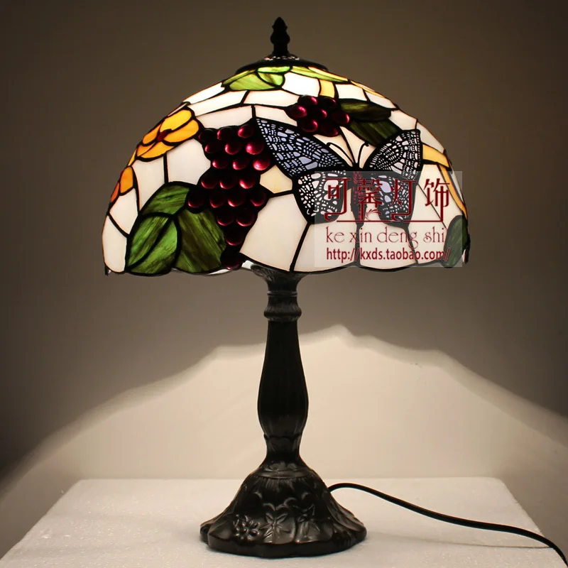 Настольная лампа Тиффани в стиле бабочка 12 дюймов E27 110-240 В | Лампы и освещение