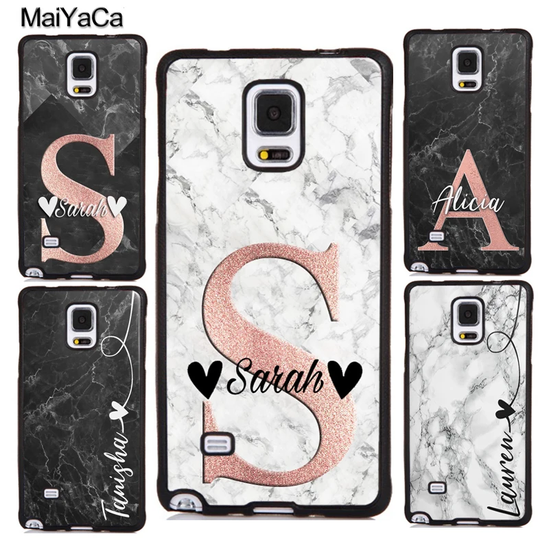 Персонализированный мраморный чехол с инициалами для Samsung Galaxy S20 S10 S9 Plus A20e A21S A51 A71
