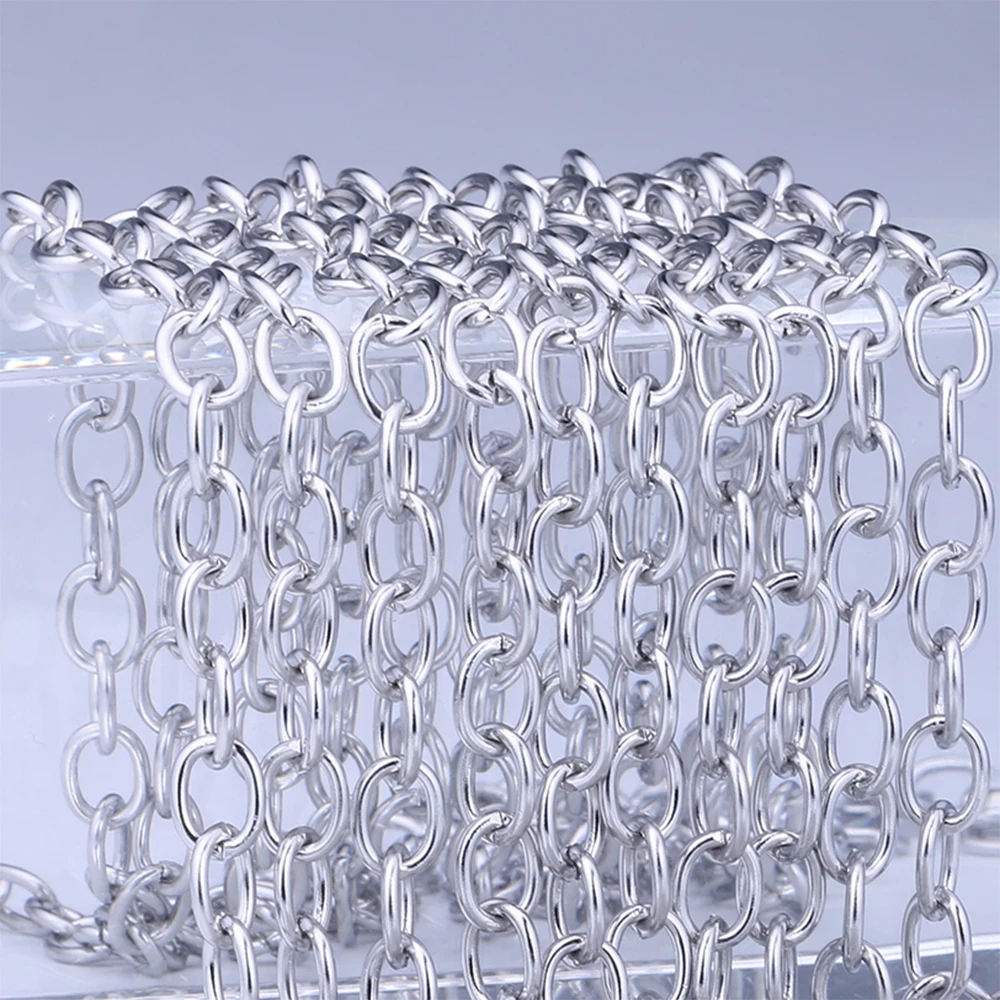 6*8mm Stainless Steel Long Oval Cable Chain Link in Bulk for Necklace Jewelry Accessories DIY Jewelry Findings Making Wholesale
6*8mm Stainless Steel Long Oval Cable Chain Link in Bulk for Necklace Jewelry Accessories DIY Jewelry Findings Making Wholesale