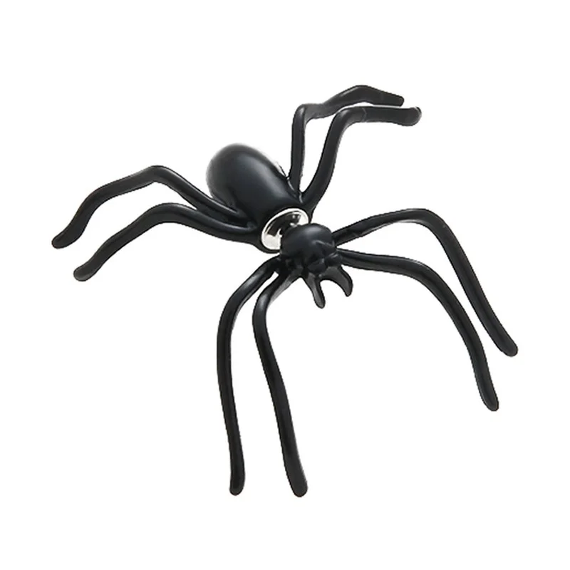 1 шт. Преувеличенные черные серьги шпильки с пауком персонажи забавные ювелирные