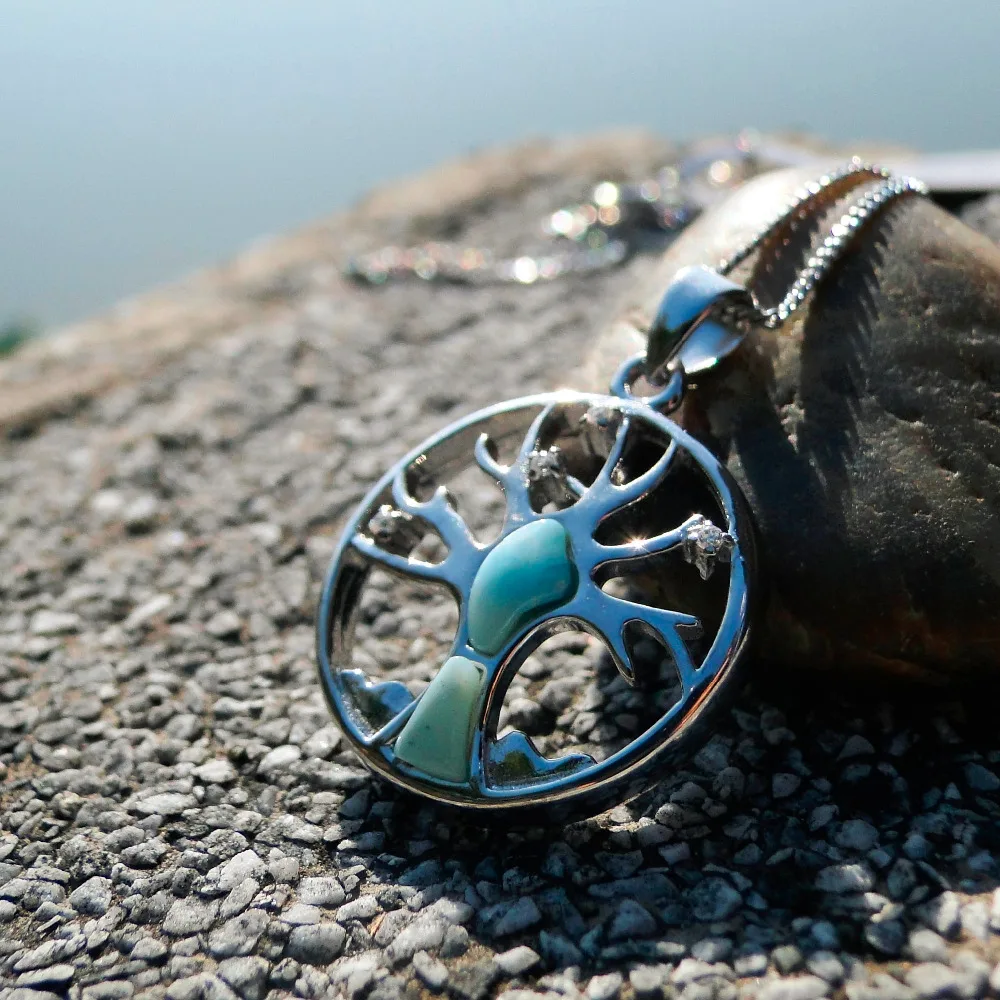 925 Sterling Silver Tree Of Life Protection Pendant, Natural LARIMAR Gemstone Family Sacre Tree of Life Charm,Spiritual Pendants
925 Sterling Silver Tree Of Life Protection Pendant, Natural LARIMAR Gemstone Family Sacre Tree of Life Charm,Spiritual Pendants