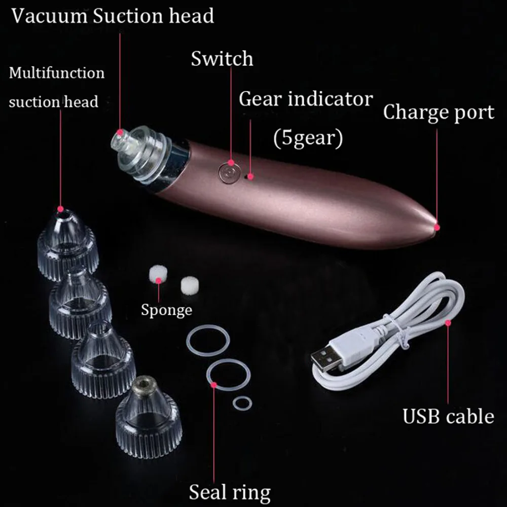 Suction Blackhead Blemish Removal Tool Dead Skin Acne Vacuum Blackhead Remover Pore Cleansing Skin Peeling Beauty Machine
Suction Blackhead Blemish Removal Tool Dead Skin Acne Vacuum Blackhead Remover Pore Cleansing Skin Peeling Beauty Machine
