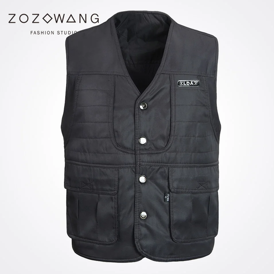 Zozowang solid new casual short spring summer autumn fashion loose Single Breasted waist coat men black V-neck vest men
Zozowang solid new casual short spring summer autumn fashion loose Single Breasted waist coat men black V-neck vest men