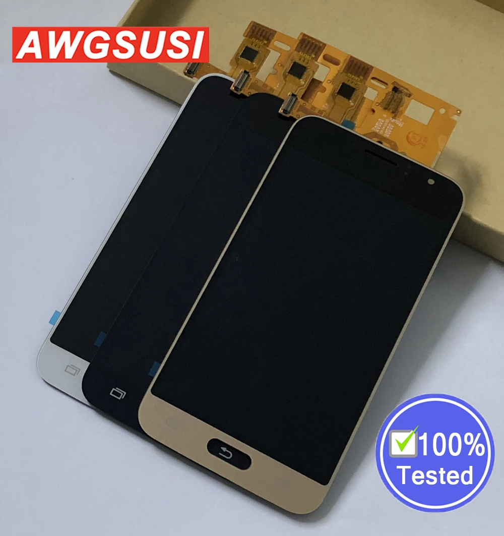 4 3 "100% тестирование Замена для samsung Galaxy J120 J120F J120M J120H Сенсорный экран планшета +