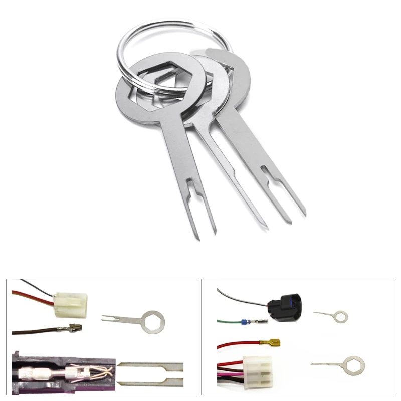 3x автомобильный разъем для удаления клемм Съемник жгута проводов обжимной