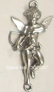Бесплатная доставка 50 шт. тибетский серебряный Купидон разъем A12309|tibetan silver