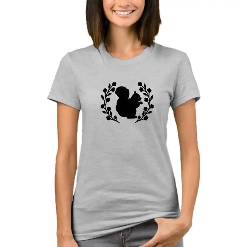 Arrival T-Shirt For Women Short Sleeve Cotton Cute Squirrel Leaf Letters Print T-Shirt Plus Size Tshirt Top Graphic Tees Women
Arrival T-Shirt For Women Short Sleeve Cotton Cute Squirrel Leaf Letters Print T-Shirt Plus Size Tshirt Top Graphic Tees Women