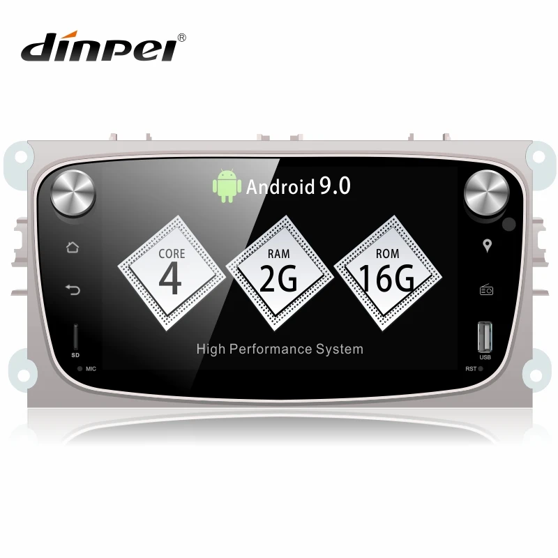 Dinpei 7 "Android 8 0 автомобильный мультимедийный плеер для Ford focus Mondeo Kuga C Max S Galaxy Transit