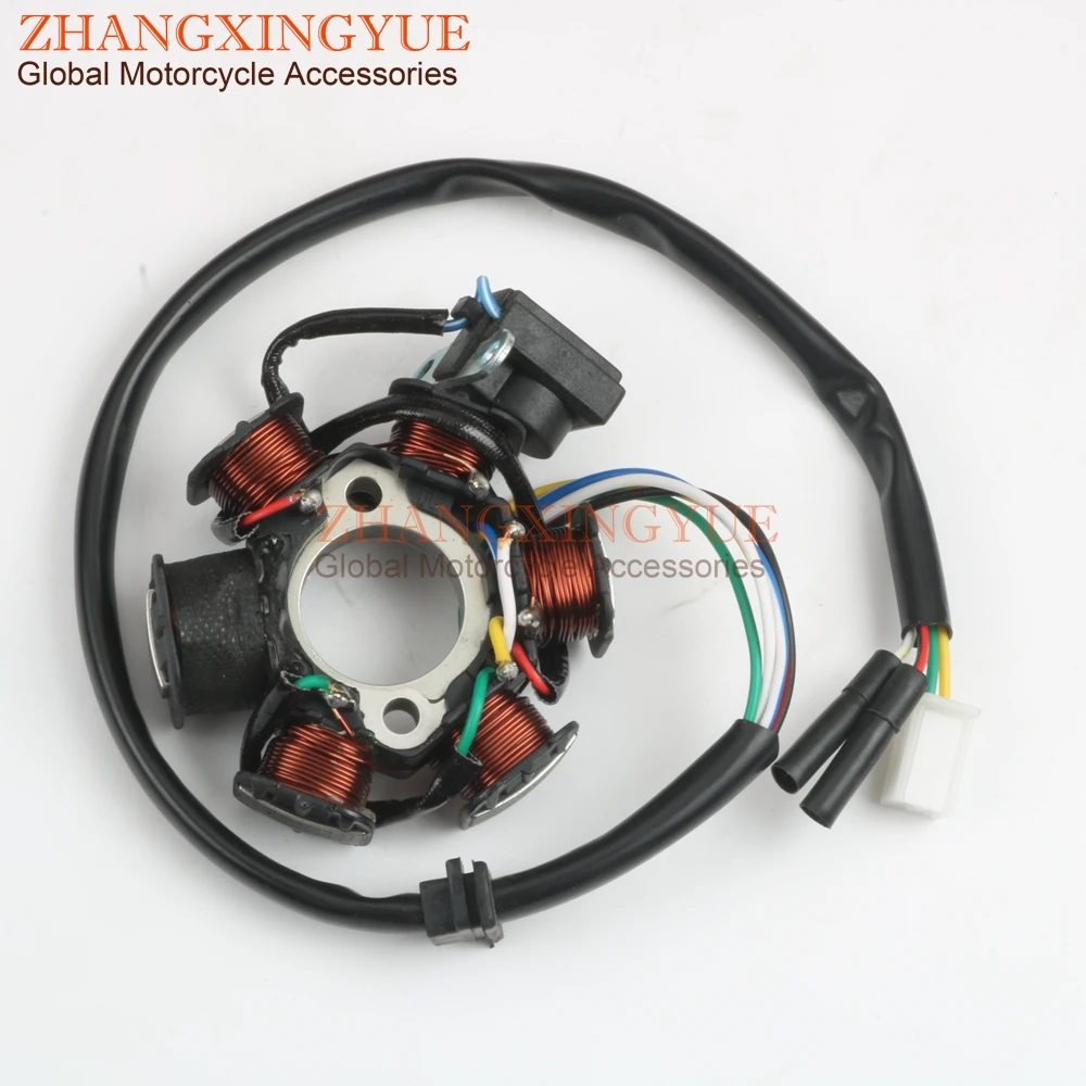 Scooter Ignition Stator 6-8 coils for Fly Scooters Cadenza IL Bello 150cc GY6 125cc 150cc 152QMI 157QMJ 4T
Scooter Ignition Stator 6-8 coils for Fly Scooters Cadenza IL Bello 150cc GY6 125cc 150cc 152QMI 157QMJ 4T