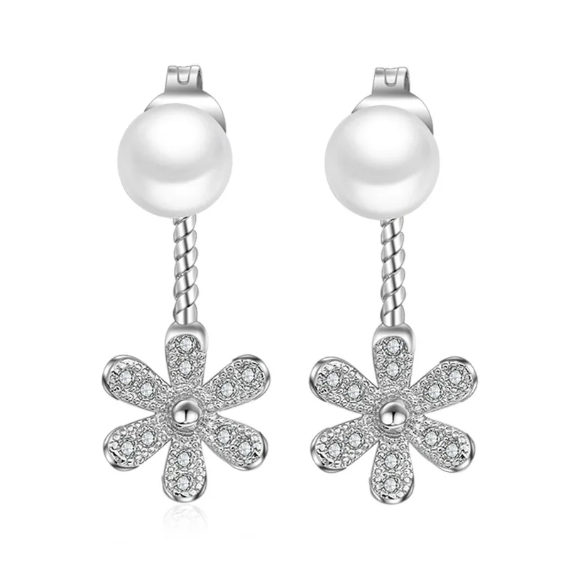 100% 925 sterling silver fashion pearl shiny crystal flower stud earrings for women wholesale jewelry birthday gift
100% 925 sterling silver fashion pearl shiny crystal flower stud earrings for women wholesale jewelry birthday gift
