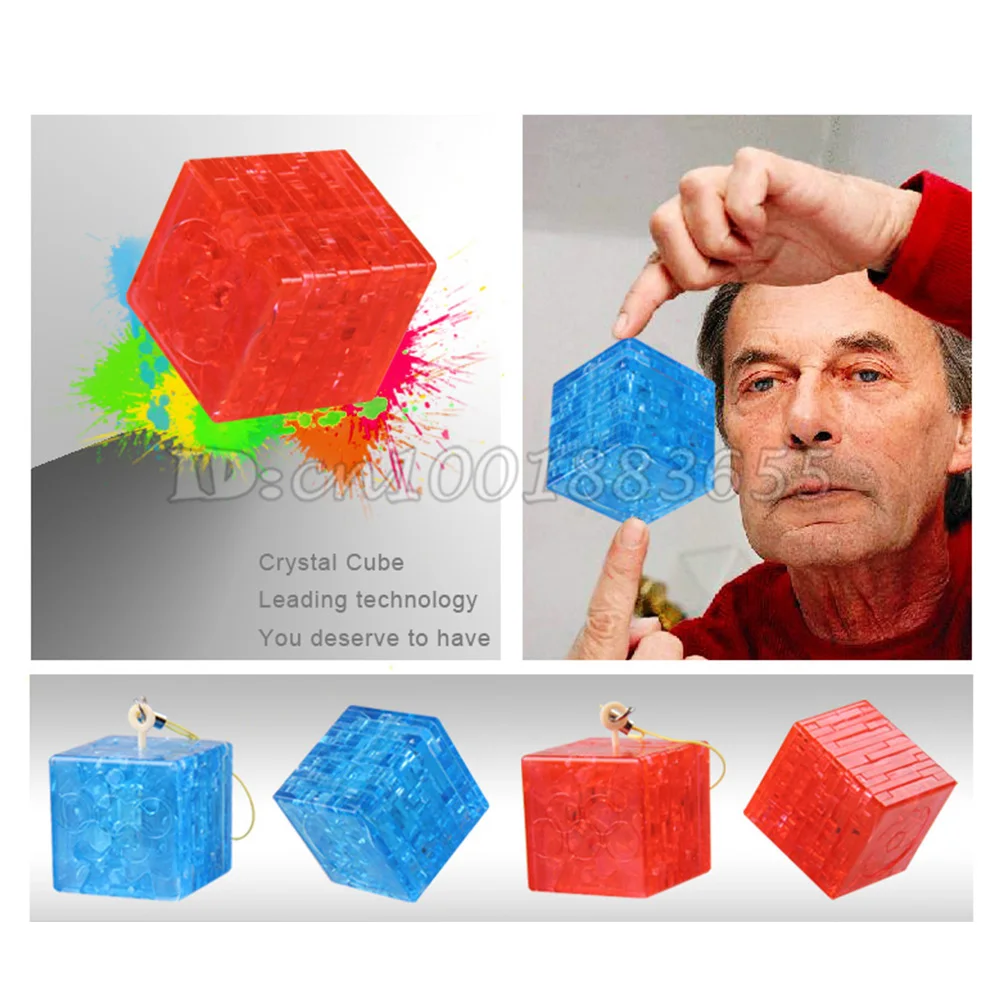 Free shipping Hot-selling Cube 3d stereoscopic crystal puzzle. Fight inserted plastic for children's educational toys | Игрушки и