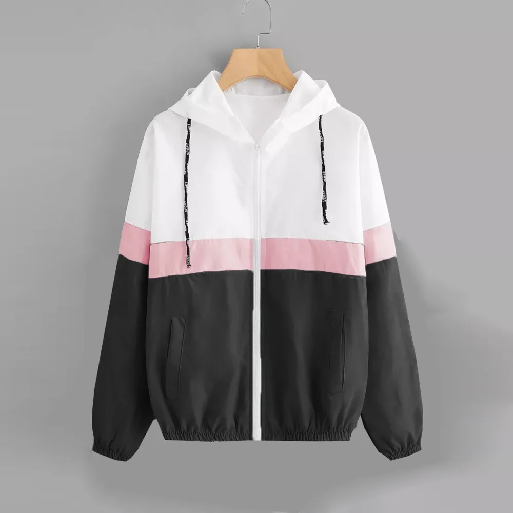 Zip-up Hoodies Sweatshirts For Women Long Sleeve Patchwork Thin Skinsuits Hooded Zipper Pockets Coat sudaderas para mujer
Zip-up Hoodies Sweatshirts For Women Long Sleeve Patchwork Thin Skinsuits Hooded Zipper Pockets Coat sudaderas para mujer