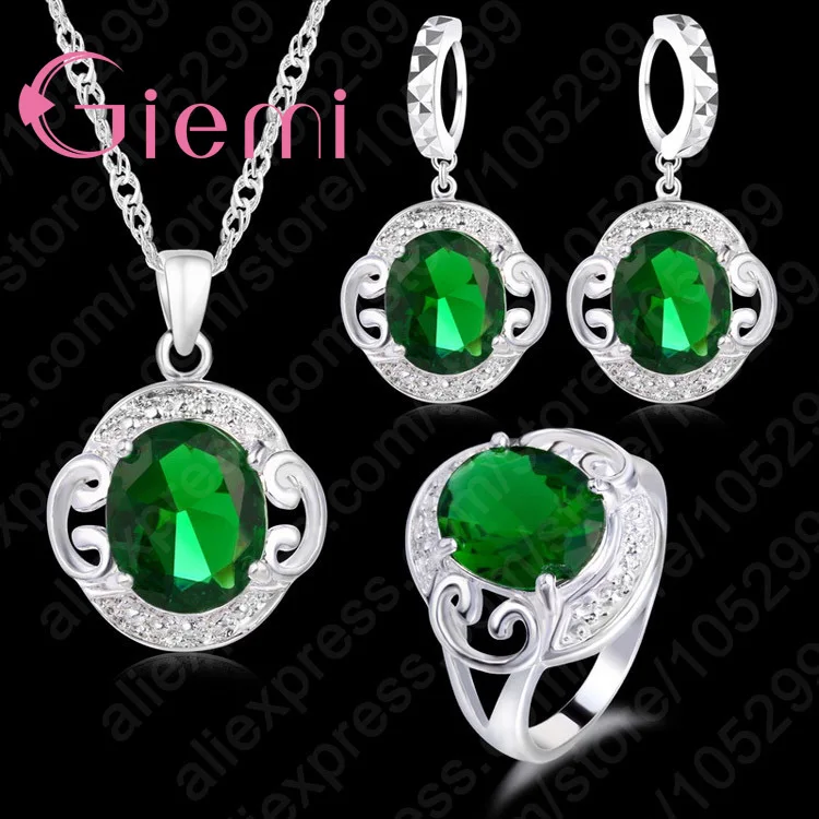 Elegant Wedding Jewelry Set For Female Green CZ Stone 925 Sterling Silver Charm Pendant Necklace Earrings Ring Size 7 8 9
Elegant Wedding Jewelry Set For Female Green CZ Stone 925 Sterling Silver Charm Pendant Necklace Earrings Ring Size 7 8 9