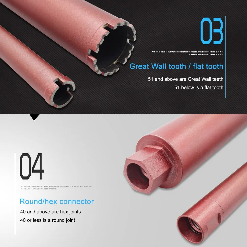 Diamond Dry Drill Bit Concrete Perforator Core Drill For Installation Of Drainage Water Pipe Seamless Pipes 16/18/56/63/76mm
Diamond Dry Drill Bit Concrete Perforator Core Drill For Installation Of Drainage Water Pipe Seamless Pipes 16/18/56/63/76mm