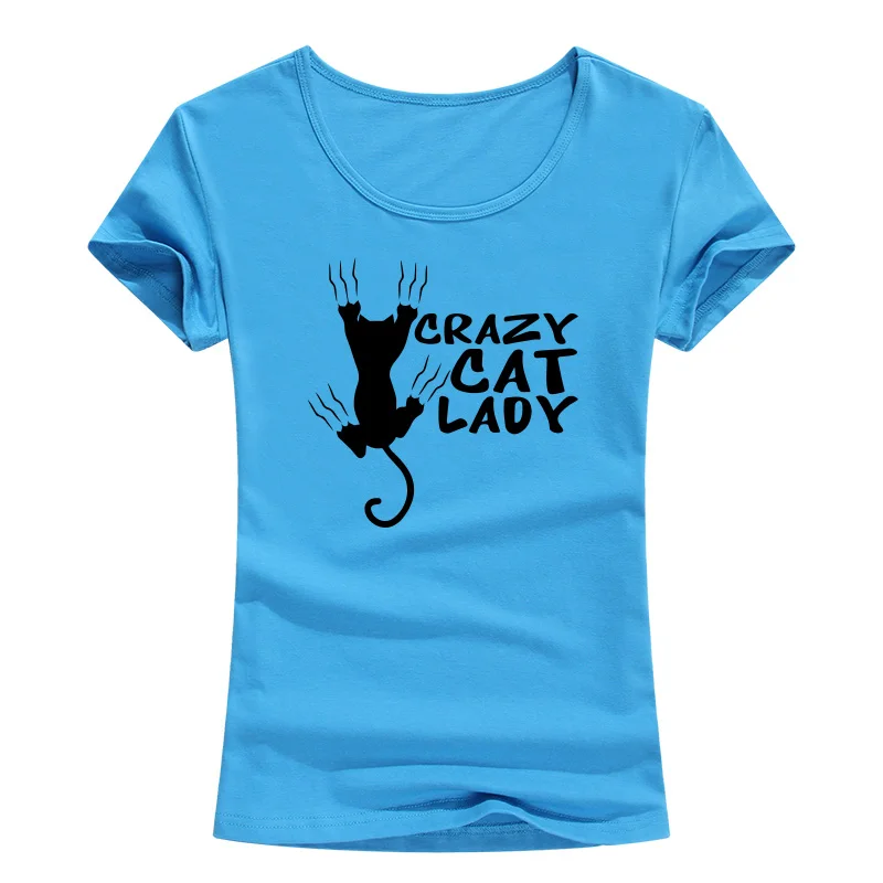Crazy Cat Printed T-Shirts Lady 2020 New Summer Fashion Casual Short Sleeve T Shirt Women Harajuku Tee Funny Female Tops
Crazy Cat Printed T-Shirts Lady 2020 New Summer Fashion Casual Short Sleeve T Shirt Women Harajuku Tee Funny Female Tops