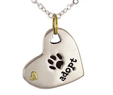 Best-selling NEW Adopt Paw Heart NECKLACE low price Dog Cat rescue tag cheap resceu pet paw print tag wholesale adopt dog tag
Best-selling NEW Adopt Paw Heart NECKLACE low price Dog Cat rescue tag cheap resceu pet paw print tag wholesale adopt dog tag
