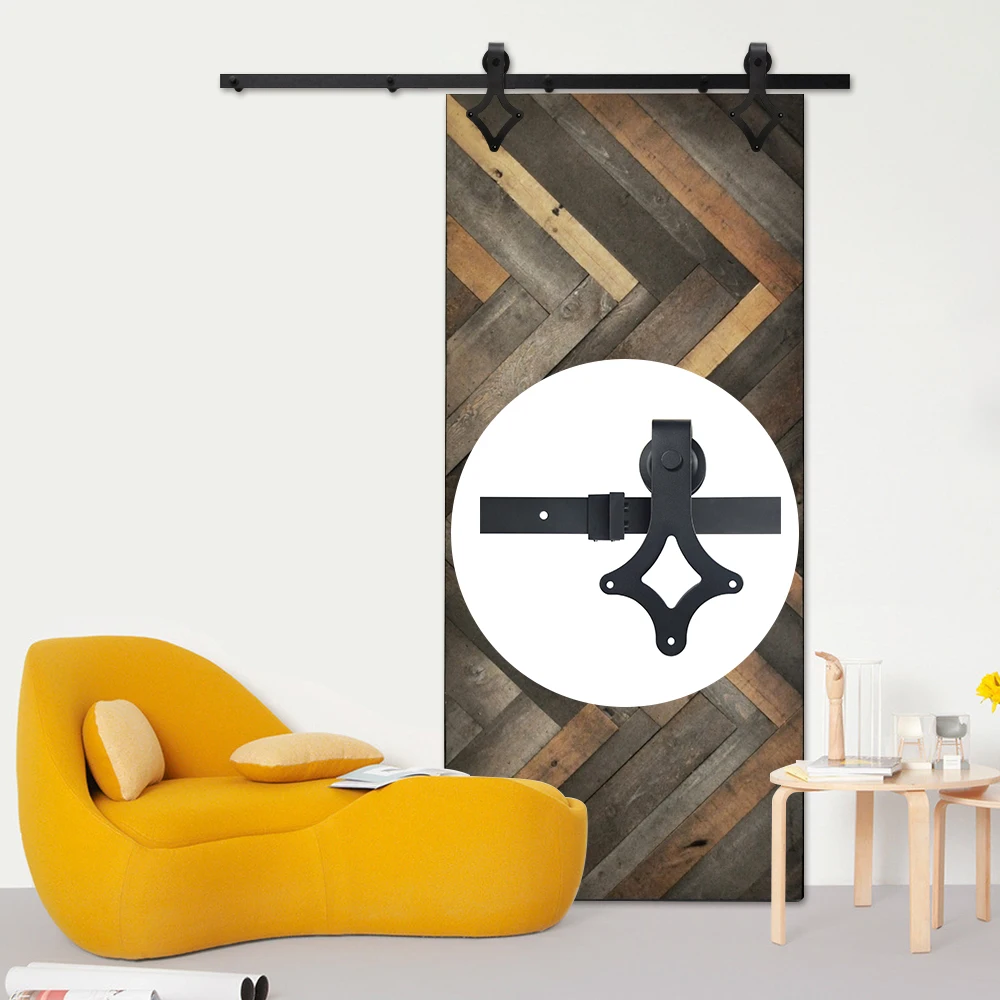 4.9/6/6.6FT Carbon steel black Rhombus Modern Interior barn sliding door hardware for wood door
4.9/6/6.6FT Carbon steel black Rhombus Modern Interior barn sliding door hardware for wood door