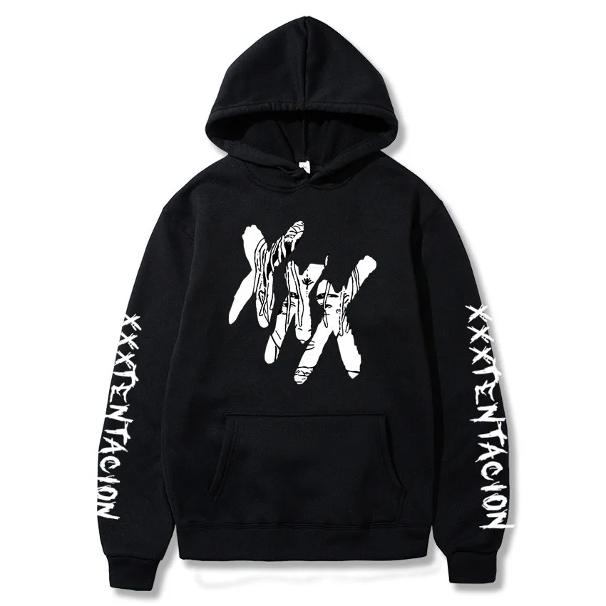 Толстовка с капюшоном XXXTentacion для мужчин/женщин Повседневная Уличная толстовка