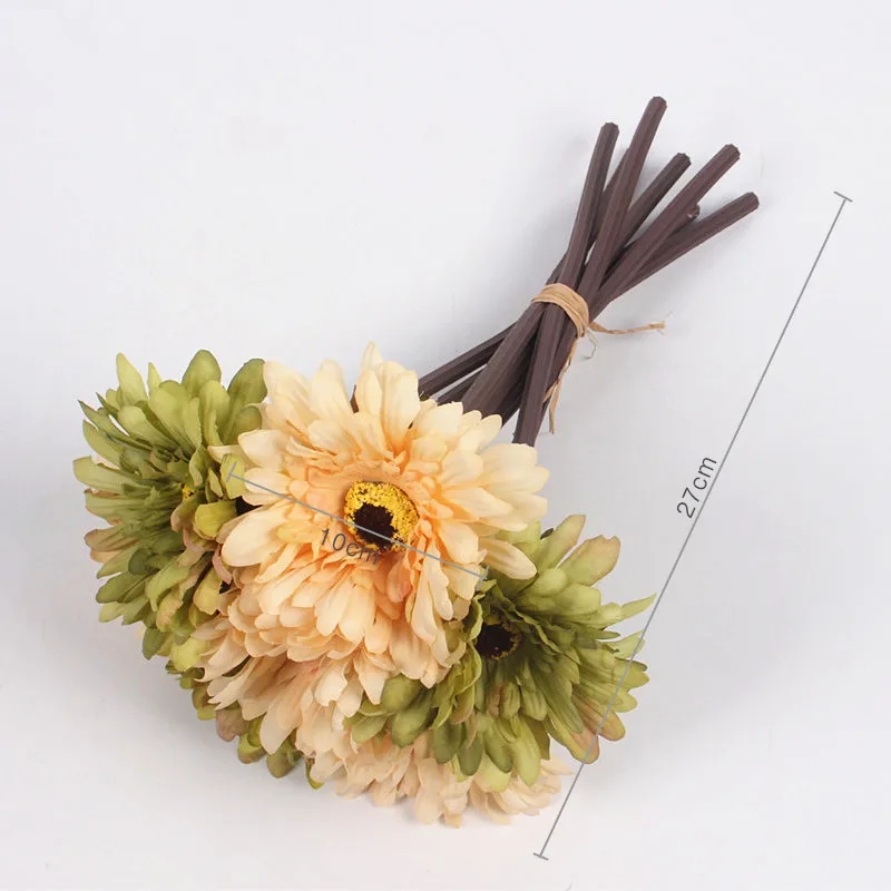JAROWN Artificial 7Heads Oil Painting Gerbera Bouquet Decorative Silk Flowers Table Arrange For Wedding Home Party Decoration
JAROWN Artificial 7Heads Oil Painting Gerbera Bouquet Decorative Silk Flowers Table Arrange For Wedding Home Party Decoration