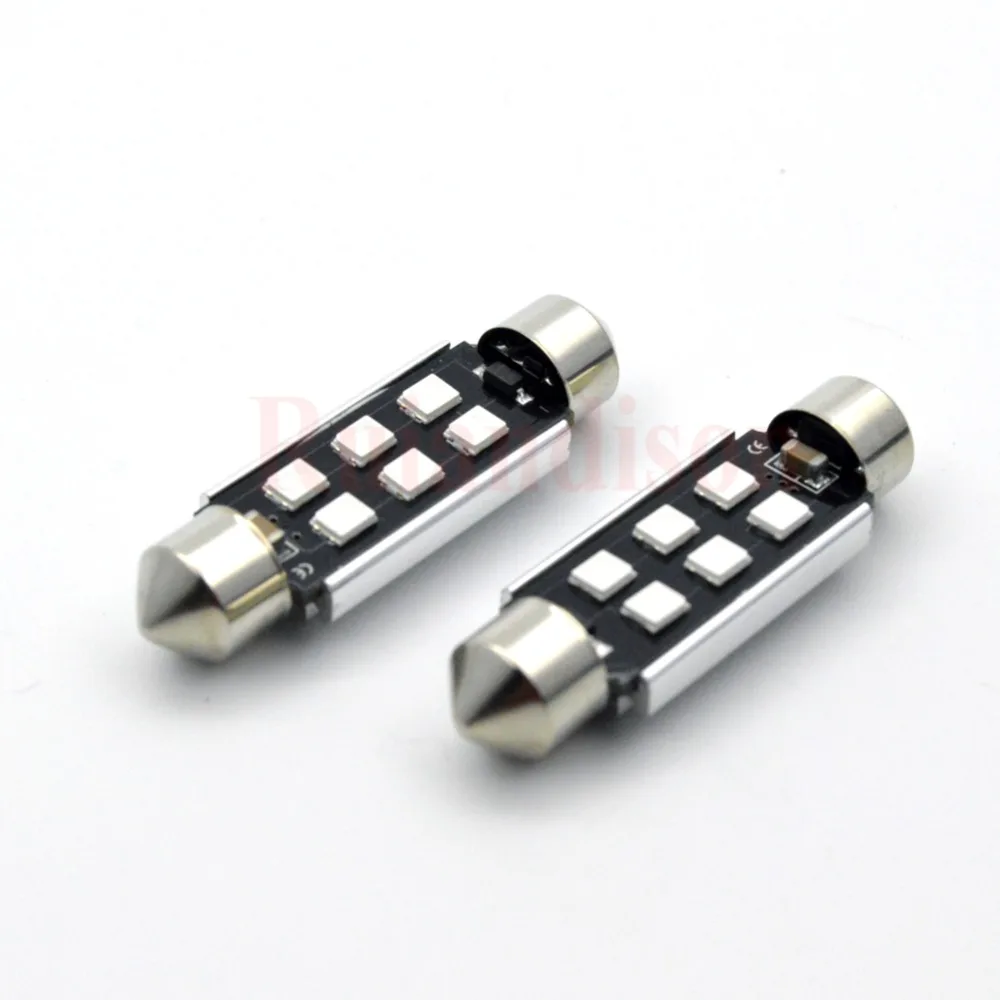 2pcs 36mm 39mm 41mm No-polar Canbus 6 3030LED 6418 C5W License Plate or Interior Dome Replace Halogen Lights Bulbs Red 12V 24V
2pcs 36mm 39mm 41mm No-polar Canbus 6 3030LED 6418 C5W License Plate or Interior Dome Replace Halogen Lights Bulbs Red 12V 24V