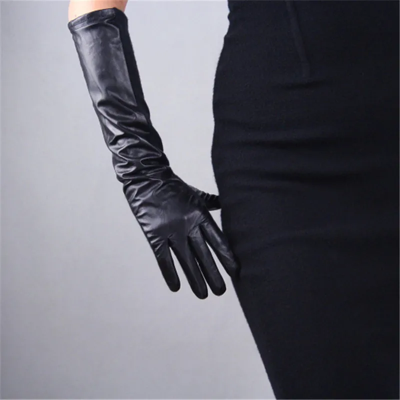 Genuine Leather Sheepskin Wool Splice Woman Gloves Fashion Black 45cm Long Finger Touchscreen Female Mittens TB81
Genuine Leather Sheepskin Wool Splice Woman Gloves Fashion Black 45cm Long Finger Touchscreen Female Mittens TB81