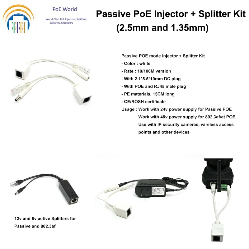 POE cable Hot POE Cable Passive Power Over Ethernet Adapter Cable POE Splitter Injector Power Supply Module 12-48v For IP Camera
POE cable Hot POE Cable Passive Power Over Ethernet Adapter Cable POE Splitter Injector Power Supply Module 12-48v For IP Camera