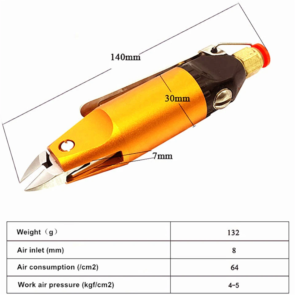 Micro Pneumatic Scissors Air Cutter Wind Shear Cut Off Copper Iron Aluminum Wire Circuit Board Pins
Micro Pneumatic Scissors Air Cutter Wind Shear Cut Off Copper Iron Aluminum Wire Circuit Board Pins