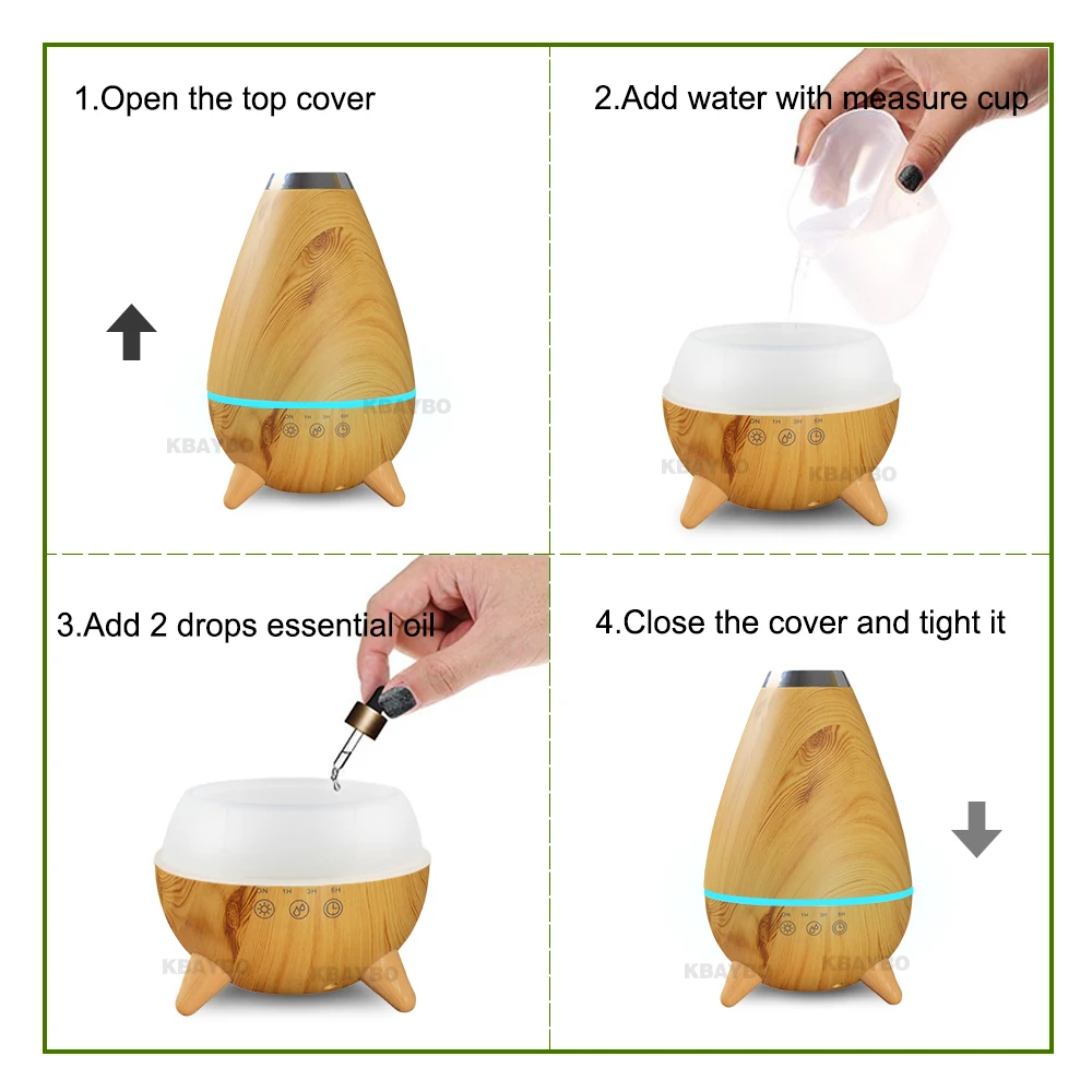 400ml LED Light Ultrasonic Aroma Air Humidifier Mist Maker Electric Essential Oil Diffuser Aromatherapy Fogger purifier
400ml LED Light Ultrasonic Aroma Air Humidifier Mist Maker Electric Essential Oil Diffuser Aromatherapy Fogger purifier