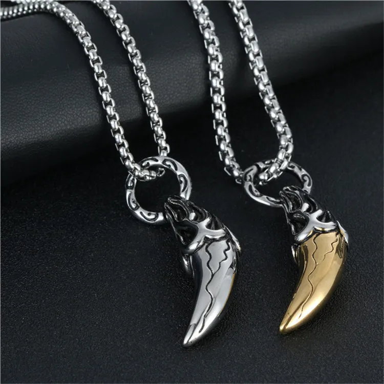 One Piece Super Plated-Gold Stainless Steel Wolf Tooth Pendant For Man High Quality
One Piece Super Plated-Gold Stainless Steel Wolf Tooth Pendant For Man High Quality