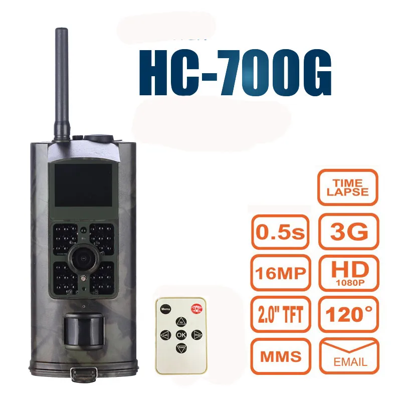 HC700G охотничья камера 3G GPRS MMS SMTP SMS 16MP 1080P 120 градусов PIR 940NM инфракрасная дикой