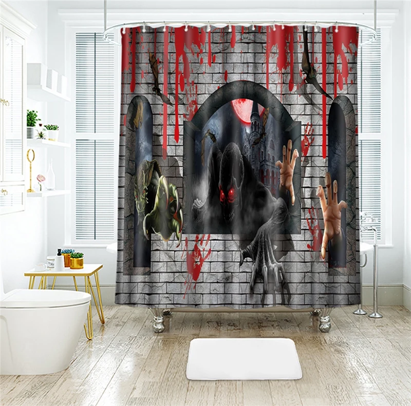 3D Halloween Horror game monster Waterproof Fabric Shower Curtain Bathroom Home Decoration Bath Curtain Customizable
3D Halloween Horror game monster Waterproof Fabric Shower Curtain Bathroom Home Decoration Bath Curtain Customizable