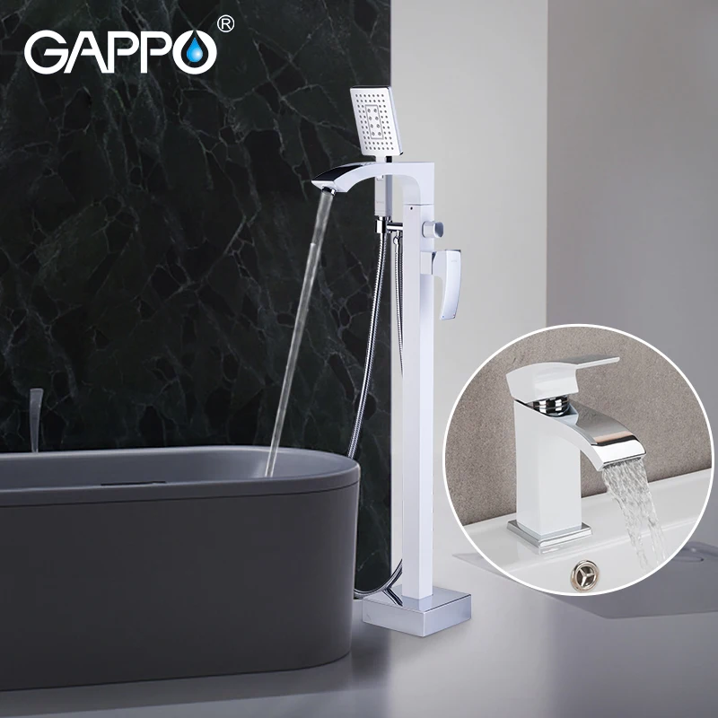 

GAPPO Bathtub Faucets free standing bathtub faucet with basin taps brass water taps for bathrrom faucet mixers shower system